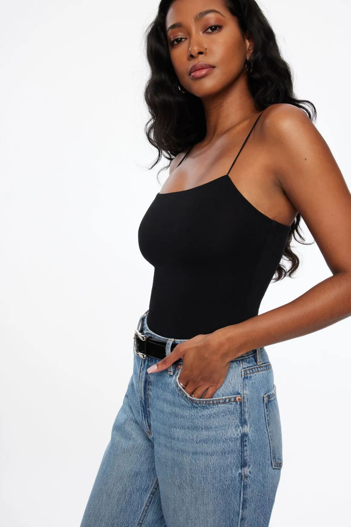 Tees & Tanks | Tees & Tanks-Dynamite Ada Bungee Jersey Cami Black