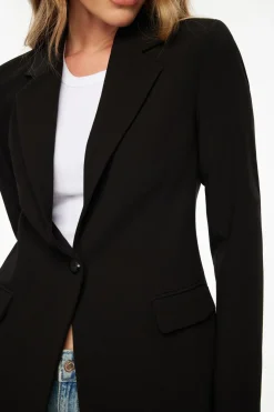 Blazers & Vests-Dynamite Adeline Single Breasted Blazer Black