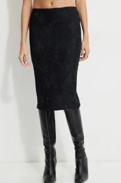 Skirts & Skorts | Matching Sets-Dynamite Alana Embroidered Midi Skirt Black