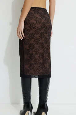 Skirts & Skorts | Matching Sets-Dynamite Alana Lace Midi Skirt Black