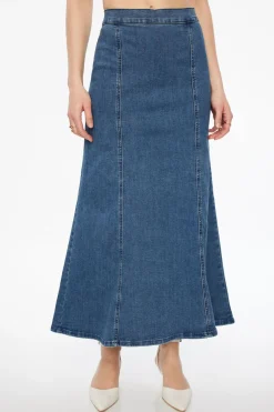 Jeans & Denim | Skirts & Skorts-Dynamite A-Line Denim Maxi Skirt Blue