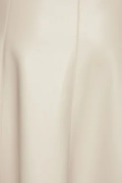 Skirts & Skorts | Skirts-Dynamite A-Line Faux Leather Midi Skirt Gray