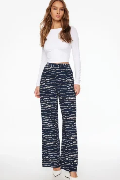 Pants | Wide Leg Pants-Dynamite Anika Wide Leg Pants Blue