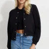 Sweaters & Cardigans | Coats & Jackets-Dynamite Anywear Scuba Bomber Jacket Black
