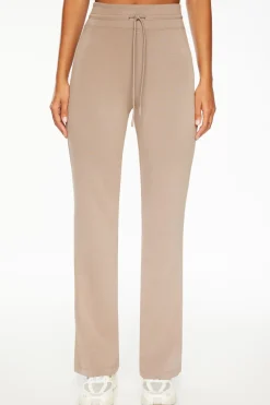 Pants-Dynamite Anywear Scuba Flared Jogger Pants Grey