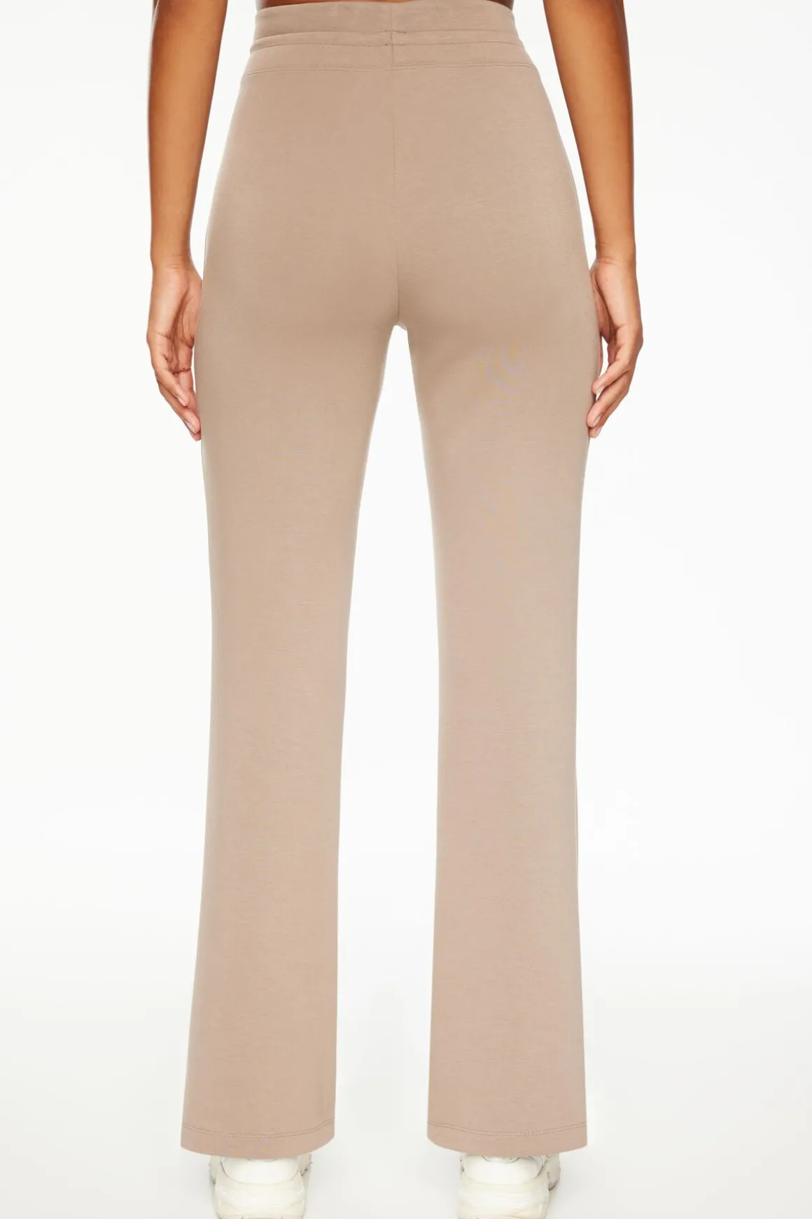 Pants-Dynamite Anywear Scuba Flared Jogger Pants Grey