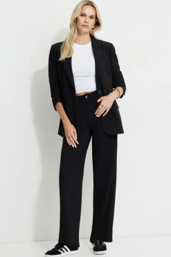 Pants | Straight Leg Pants-Dynamite Anywear Scuba Pants Black