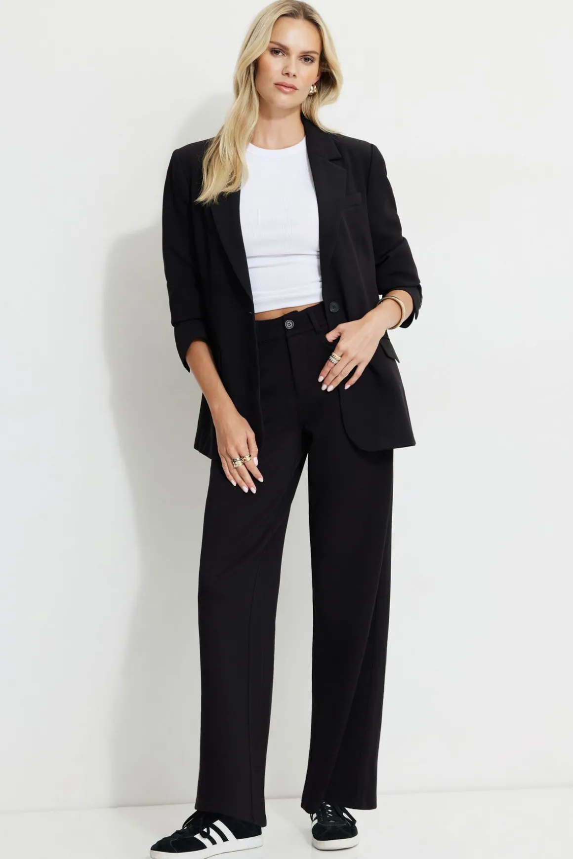 Pants | Straight Leg Pants-Dynamite Anywear Scuba Pants Black