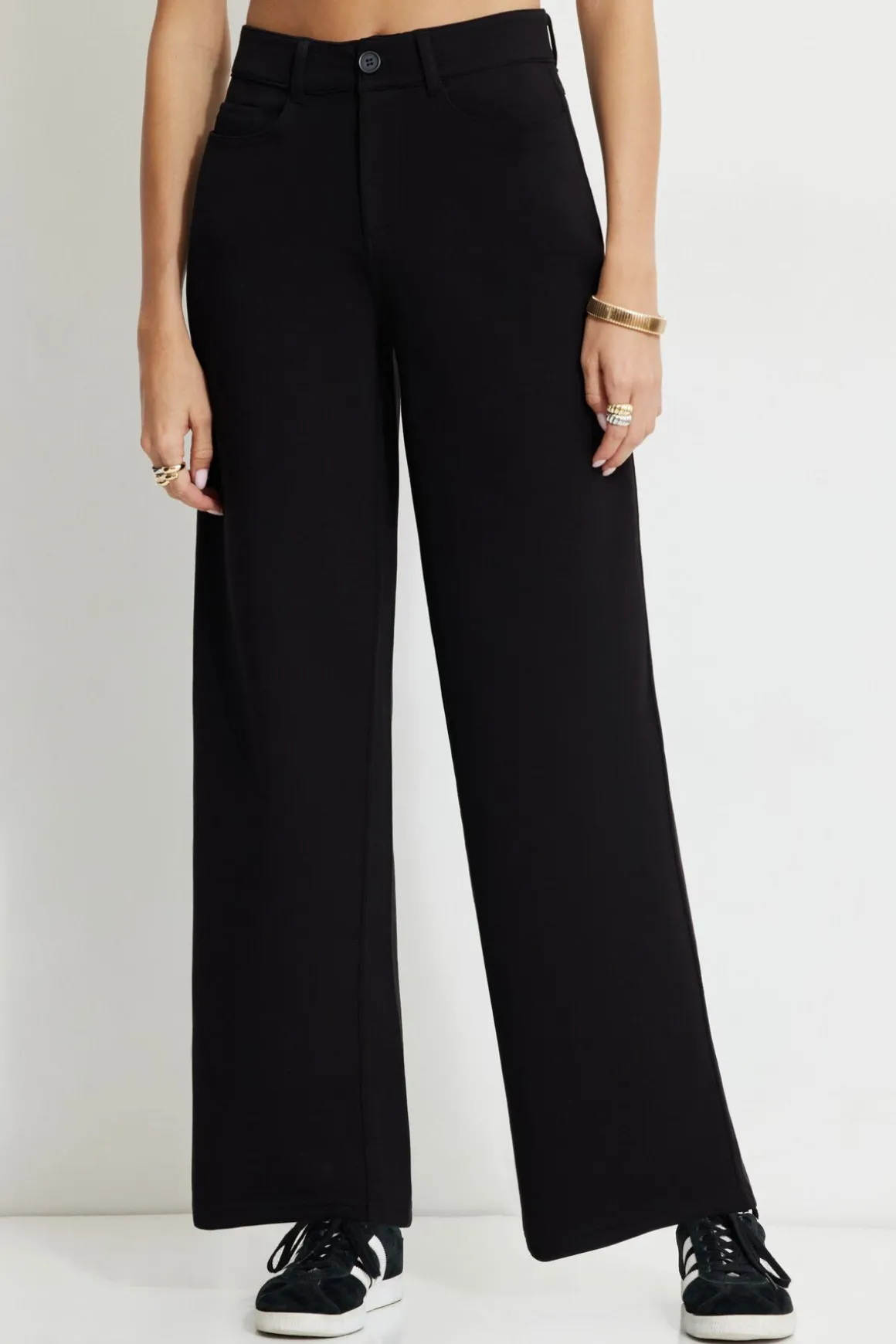 Pants | Straight Leg Pants-Dynamite Anywear Scuba Pants Black