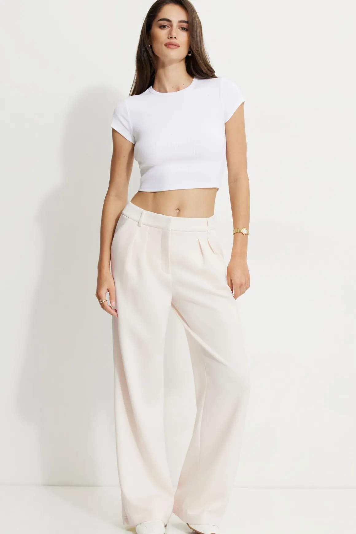 Pants | Wide Leg Pants-Dynamite Anywear Scuba Trouser Pants Brown