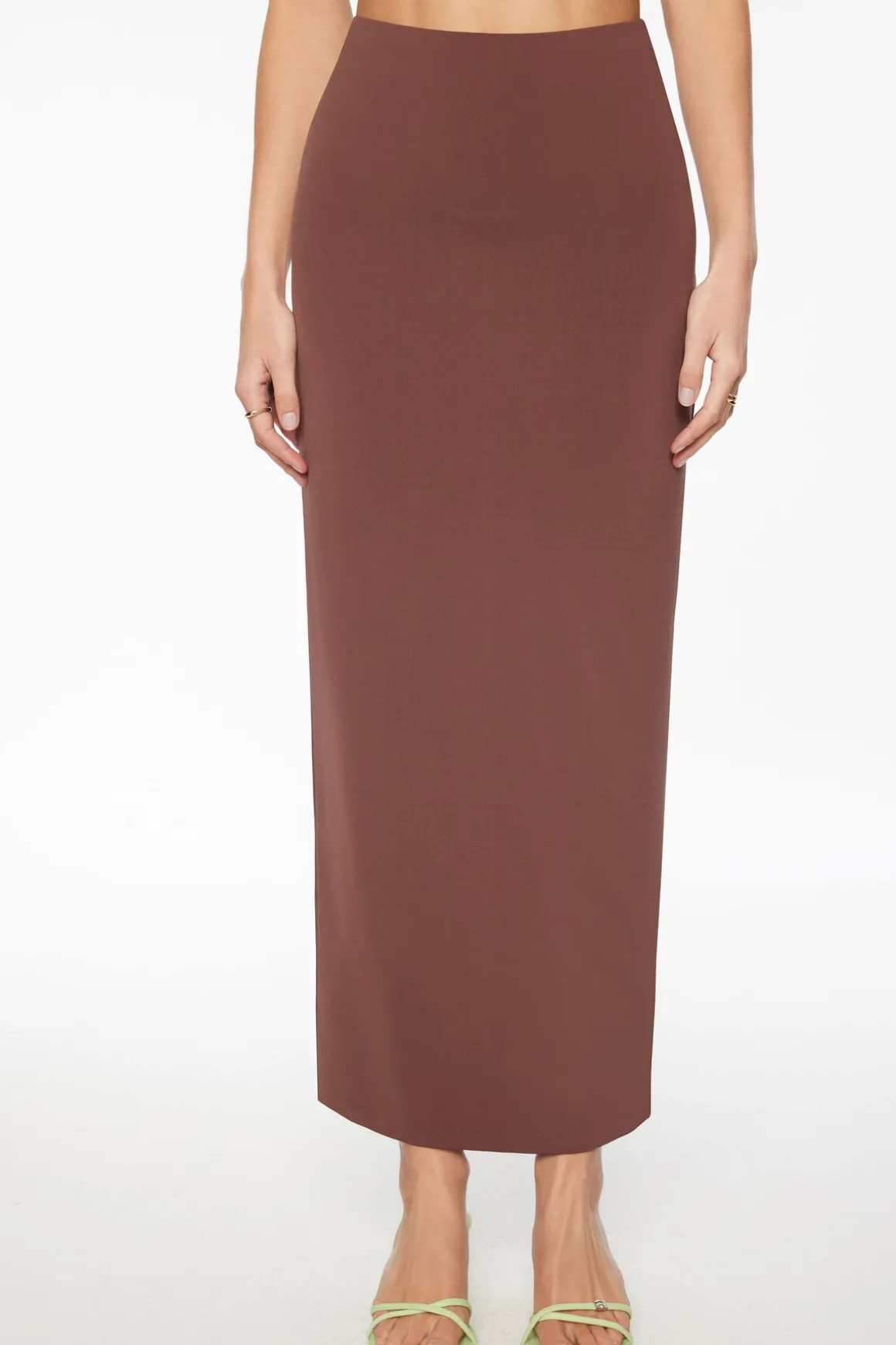 Skirts & Skorts | Skirts-Dynamite Arya Sculpt Maxi Skirt Brown