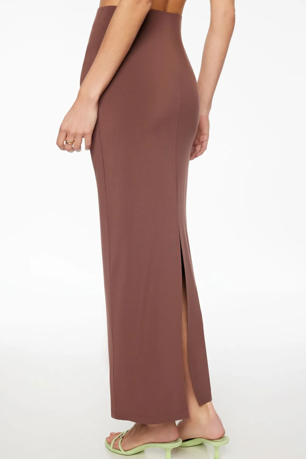 Skirts & Skorts | Skirts-Dynamite Arya Sculpt Maxi Skirt Brown