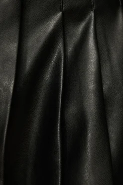 Skirts & Skorts | Skirts-Dynamite Asymmetric Faux Leather Skort Black