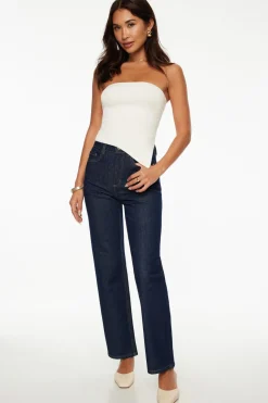 Sweaters & Cardigans | Sweaters-Dynamite Asymmetric Tube Top White