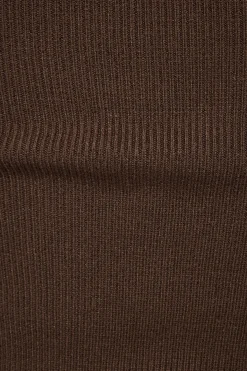Sweaters & Cardigans | Sweaters-Dynamite Asymmetric Tube Top Brown