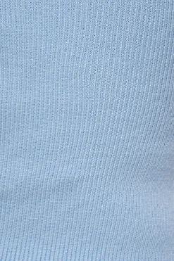 Sweaters & Cardigans | Sweaters-Dynamite Asymmetric Tube Top Blue