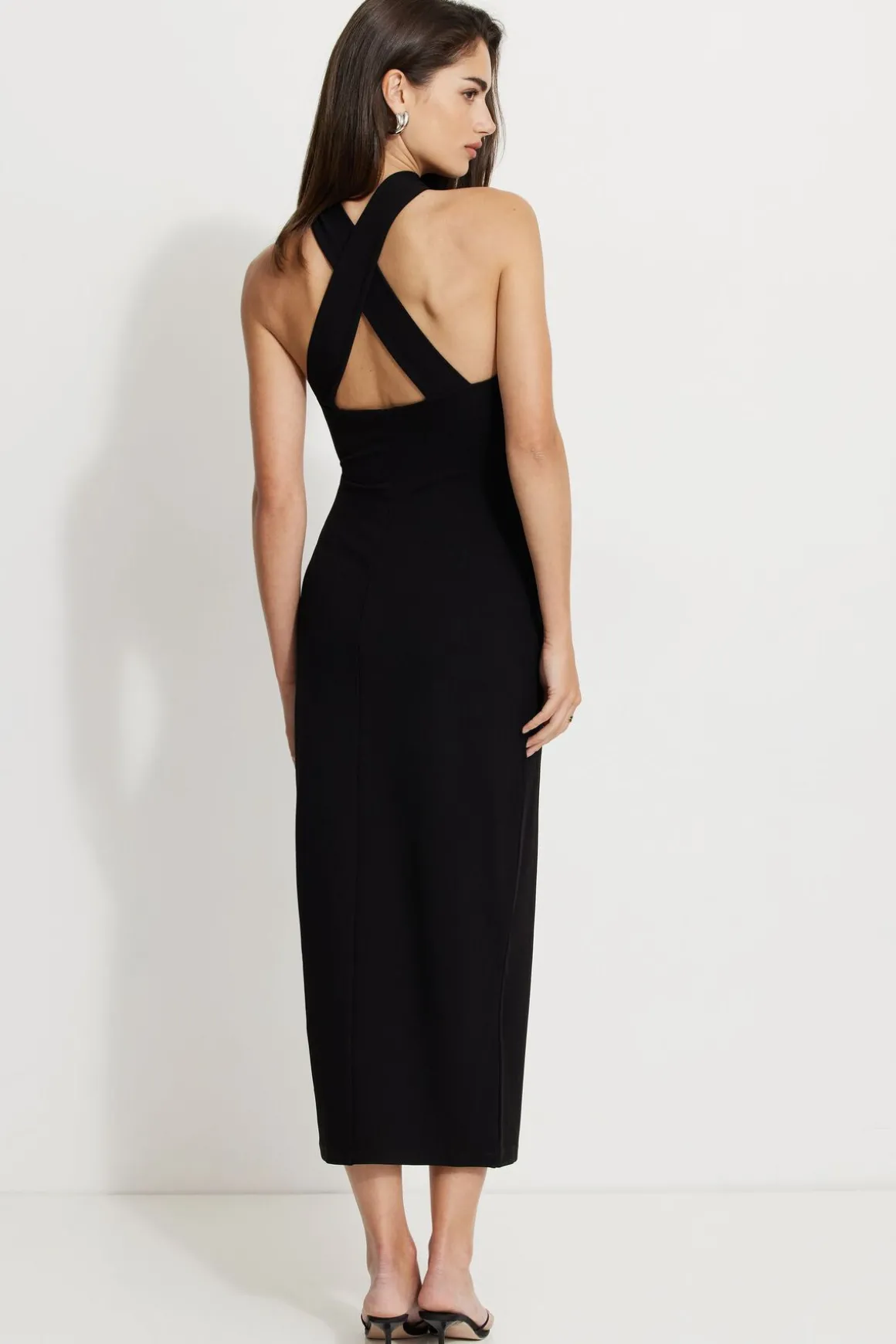 Dresses & Jumpsuits | Online Exclusives-Dynamite Back Halter Maxi Dress Black