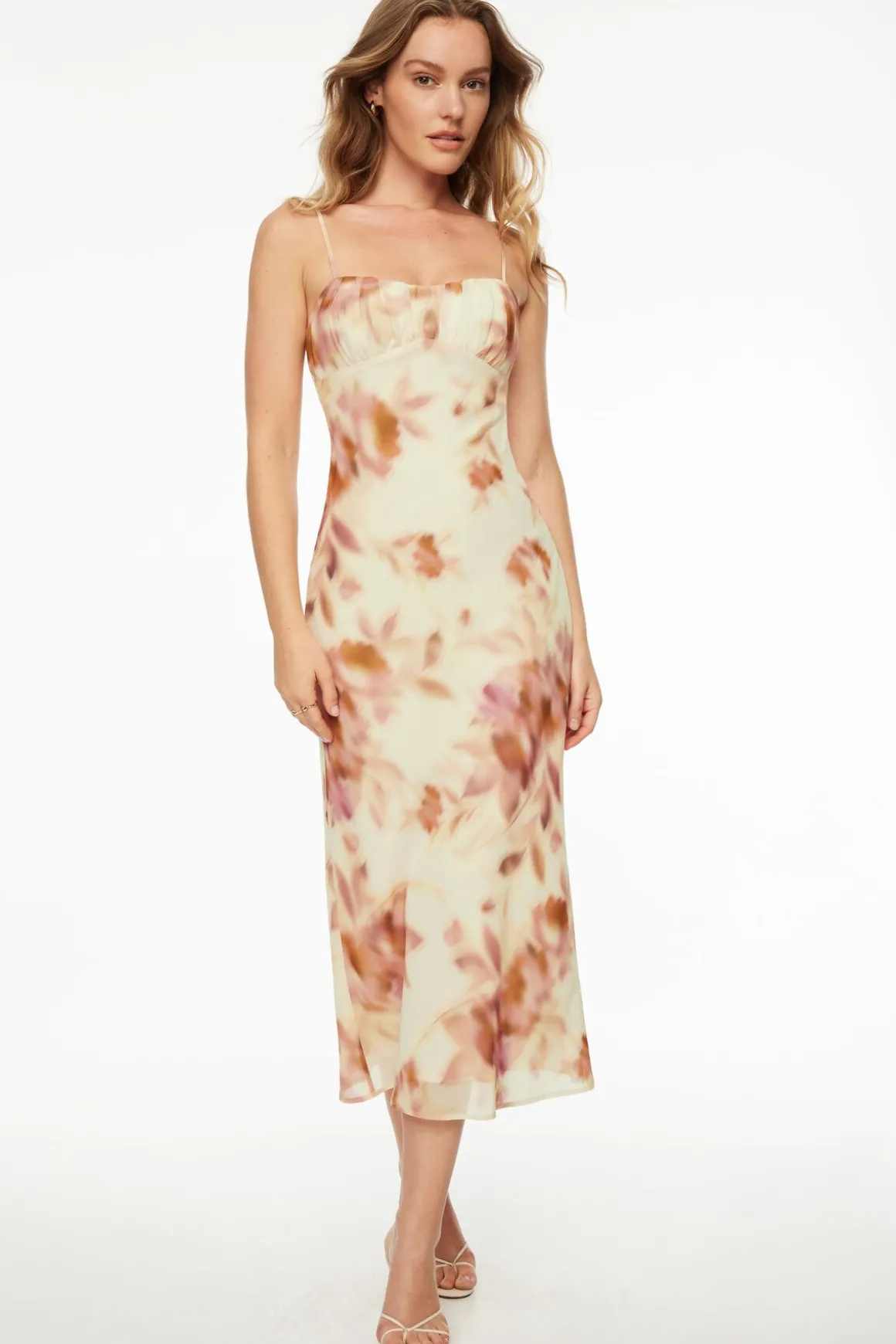 Dresses & Jumpsuits | Midi & Maxi Dresses-Dynamite Bare Sweetheart Maxi Dress Brown