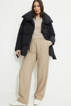 Coats & Jackets | Classic Coats-Dynamite Belted Midi Puffer Jacket Black