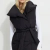 Coats & Jackets | Classic Coats-Dynamite Belted Puffer Vest Black