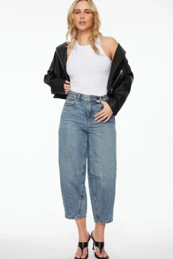 Jeans & Denim-Dynamite Blair Barrel Leg Jeans Blue