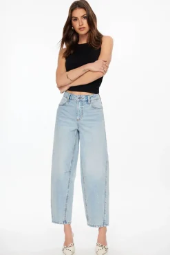 Jeans & Denim-Dynamite Blair Barrel Leg Jeans Blue