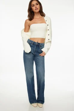 Sweaters & Cardigans | Sweaters-Dynamite Bouclé Tube Top White