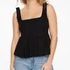 Blouses & Tops | Blouses & Tops-Dynamite Bow Peplum top Black