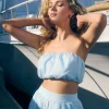 Blouses & Tops | Matching Sets-Dynamite Bubble Tube Top Blue