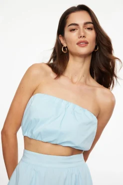 Blouses & Tops | Matching Sets-Dynamite Bubble Tube Top Blue