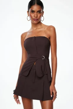Blouses & Tops | Blouses & Tops-Dynamite Buckle Tube Top Brown