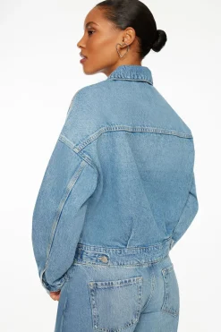 Jeans & Denim | Coats & Jackets-Dynamite Buttoned Denim Jacket Blue