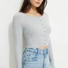 Sweaters & Cardigans | Online Exclusives-Dynamite Cable Knit Cardigan Gray