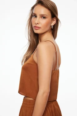 Blouses & Tops | Matching Sets-Dynamite Calie Satin Cami Red
