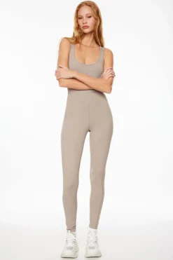 Dresses & Jumpsuits-Dynamite Cami Active Jumpsuit Grey