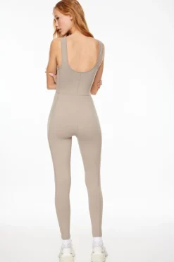 Dresses & Jumpsuits-Dynamite Cami Active Jumpsuit Grey