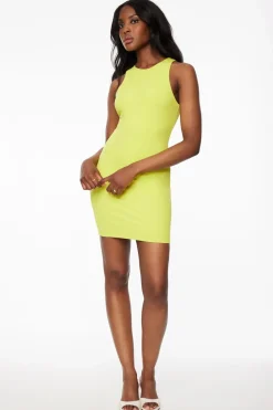 Dresses & Jumpsuits | Mini Dresses-Dynamite Carrie Crew Neck Mini Dress Green