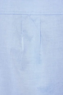 Blouses & Tops | Blouses & Tops-Dynamite Chambray Crop Shirt Blue