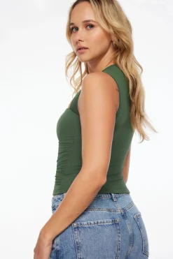 Tees & Tanks | Tees & Tanks-Dynamite Cherry Bolero Tank Top Green