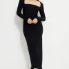 Dresses & Jumpsuits | Online Exclusives-Dynamite Cherry Ribbed Bolero Maxi Dress Black