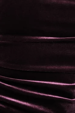 Tees & Tanks | Bestsellers-Dynamite Cherry Velvet Sleeveless Bolero Top Burgundy