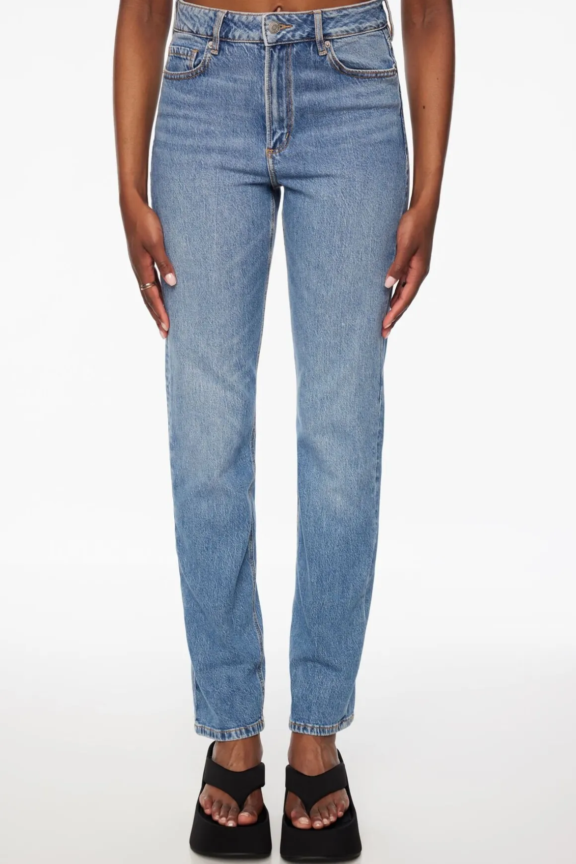 Jeans & Denim-Dynamite Chiara Slim Straight Jeans Blue