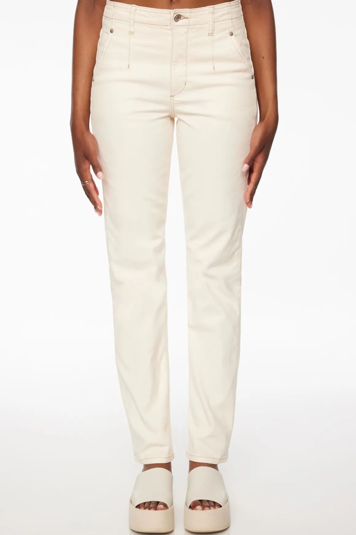 Jeans & Denim-Dynamite Chiara Slim Straight Jeans White