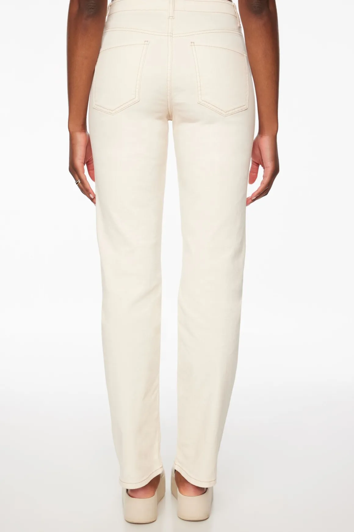 Jeans & Denim-Dynamite Chiara Slim Straight Jeans White