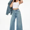 Jeans & Denim-Dynamite Chloe Ultra Wide Leg Crop Jeans Blue