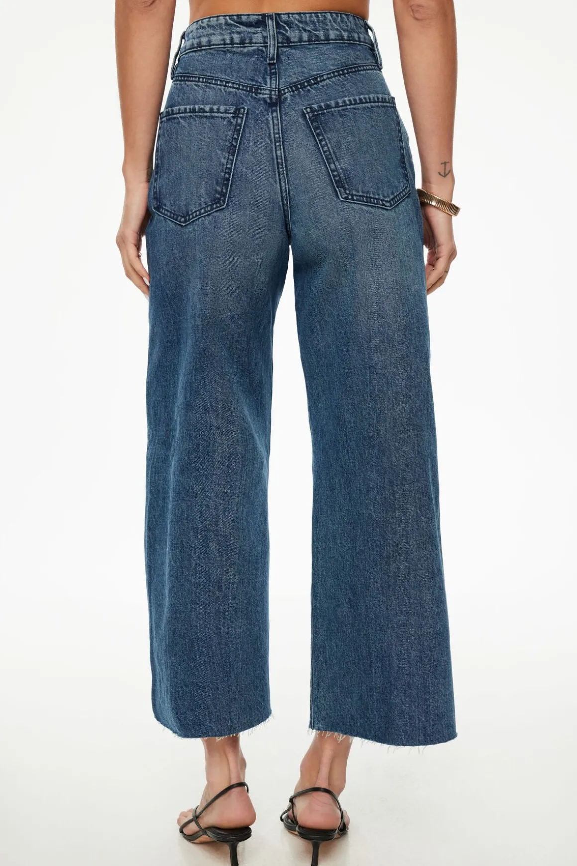 Jeans & Denim-Dynamite Chloe Ultra Wide Leg Crop Jeans Blue