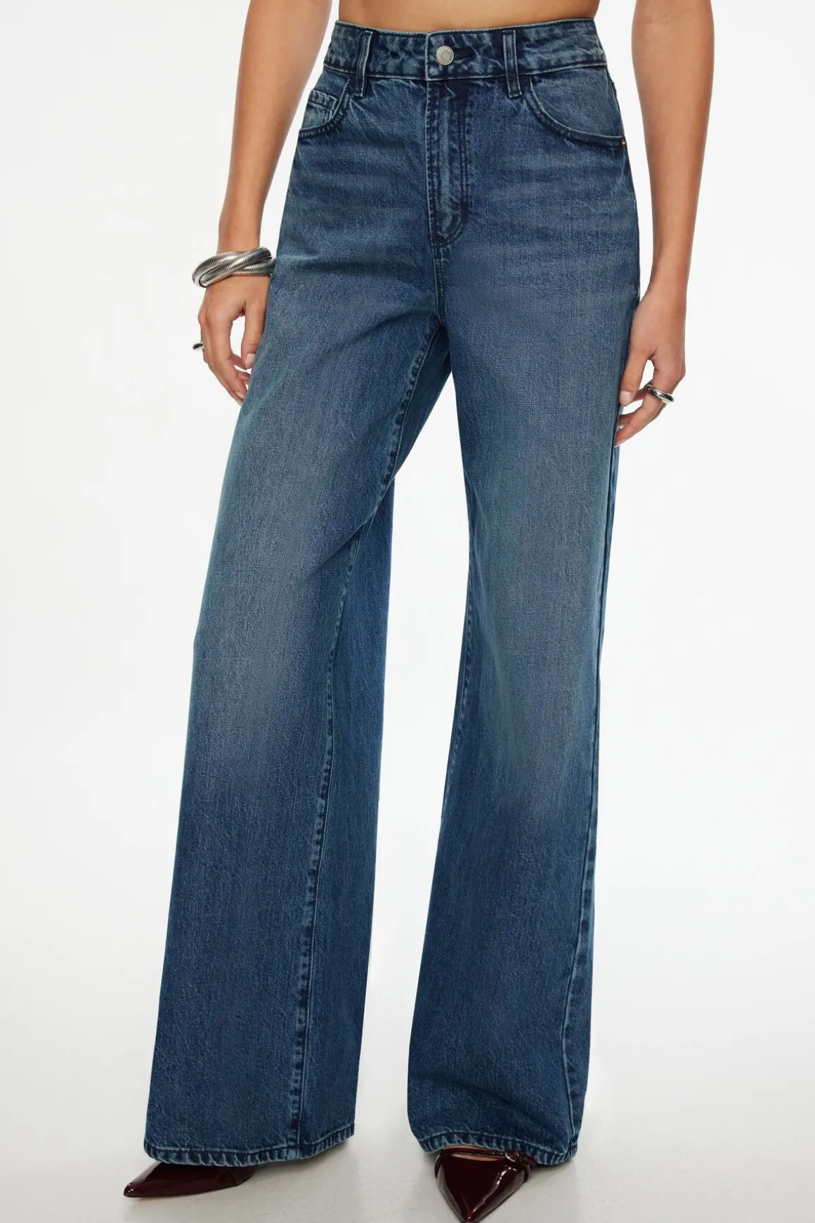 Jeans & Denim-Dynamite Chloe Ultra Wide Leg Jeans Blue