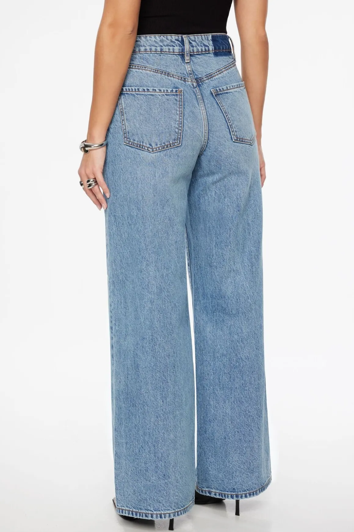 Jeans & Denim-Dynamite Chloe Ultra Wide Leg Jeans Blue