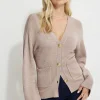 Sweaters | Cardigans-Dynamite Cinch Waist Cardigan Brown