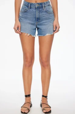 Jeans & Denim | Shorts-Dynamite Claudia Mom Denim Shorts Blue
